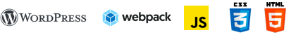 WordPress, Webpack, JS, CSS3, HTML5